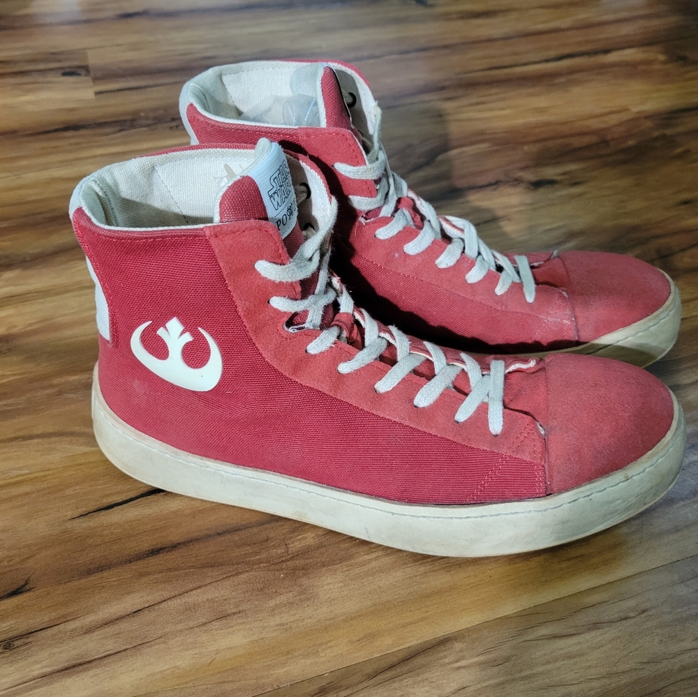 Po-Zu Disney Star Wars Resistence High Top Red Mens US 10 UK 9 EUR 43